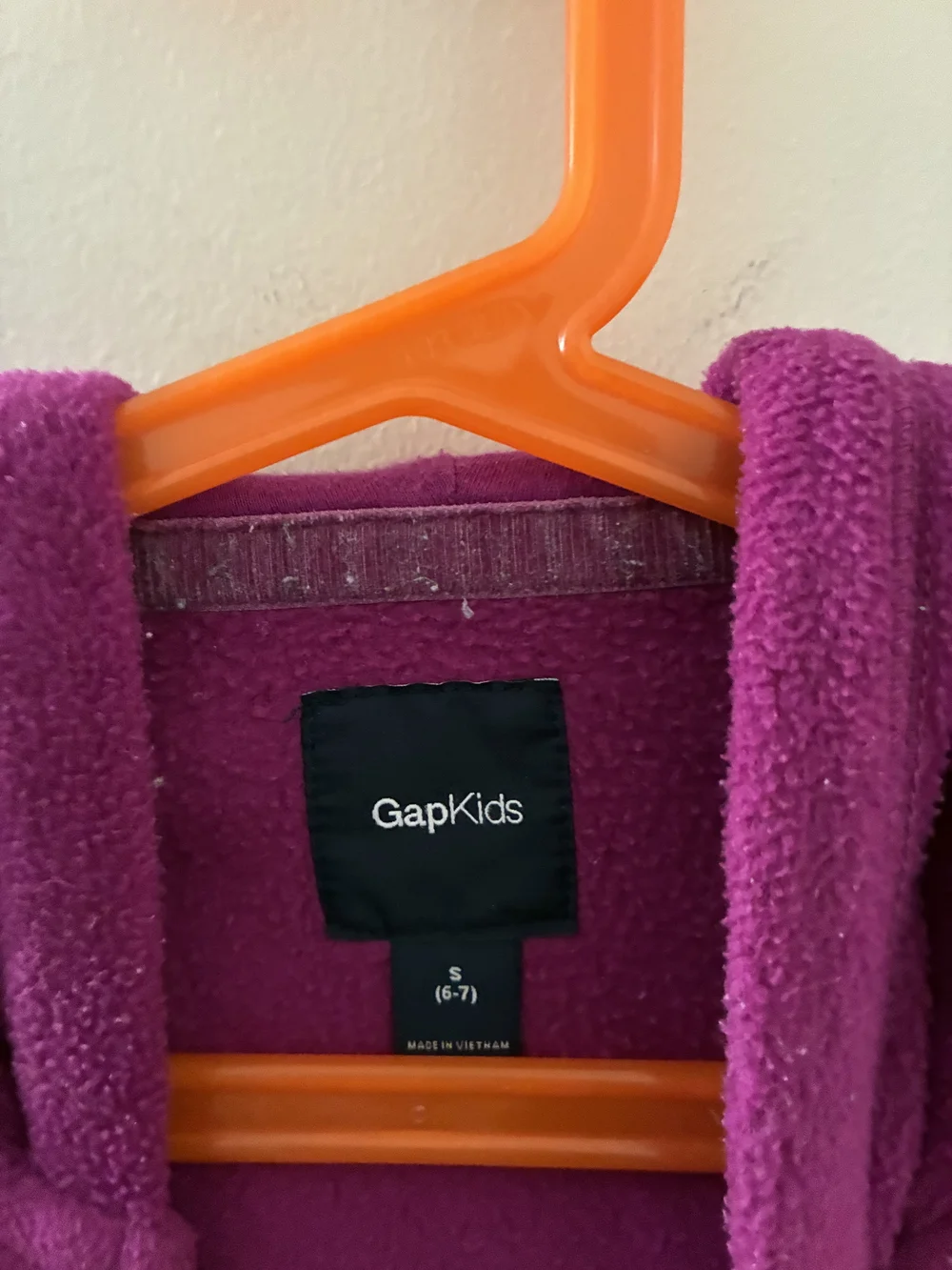 GAP Kids Magenta Zip-Up Hoodie with Logo